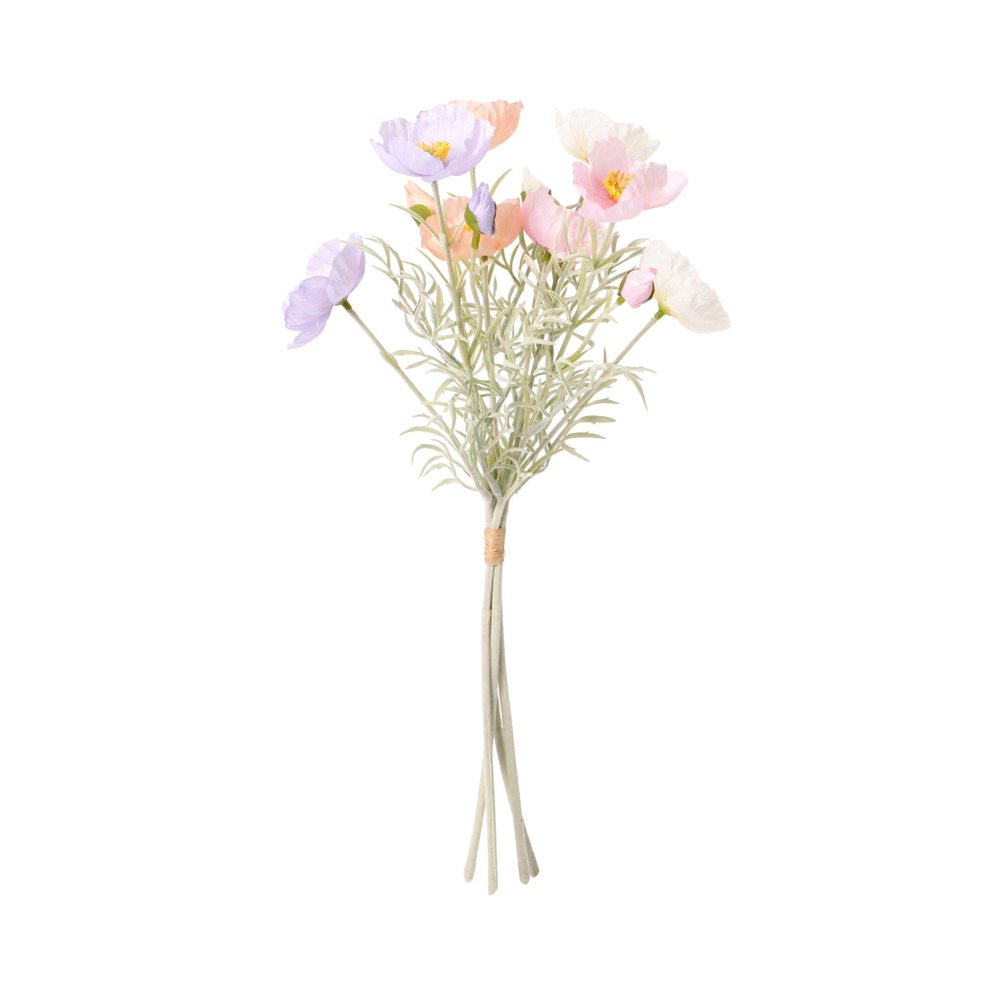 Mini Bouquet Poppy Light Pink Artificial Flowers - Perfect for Home Decor, Weddings, and DIY Crafts