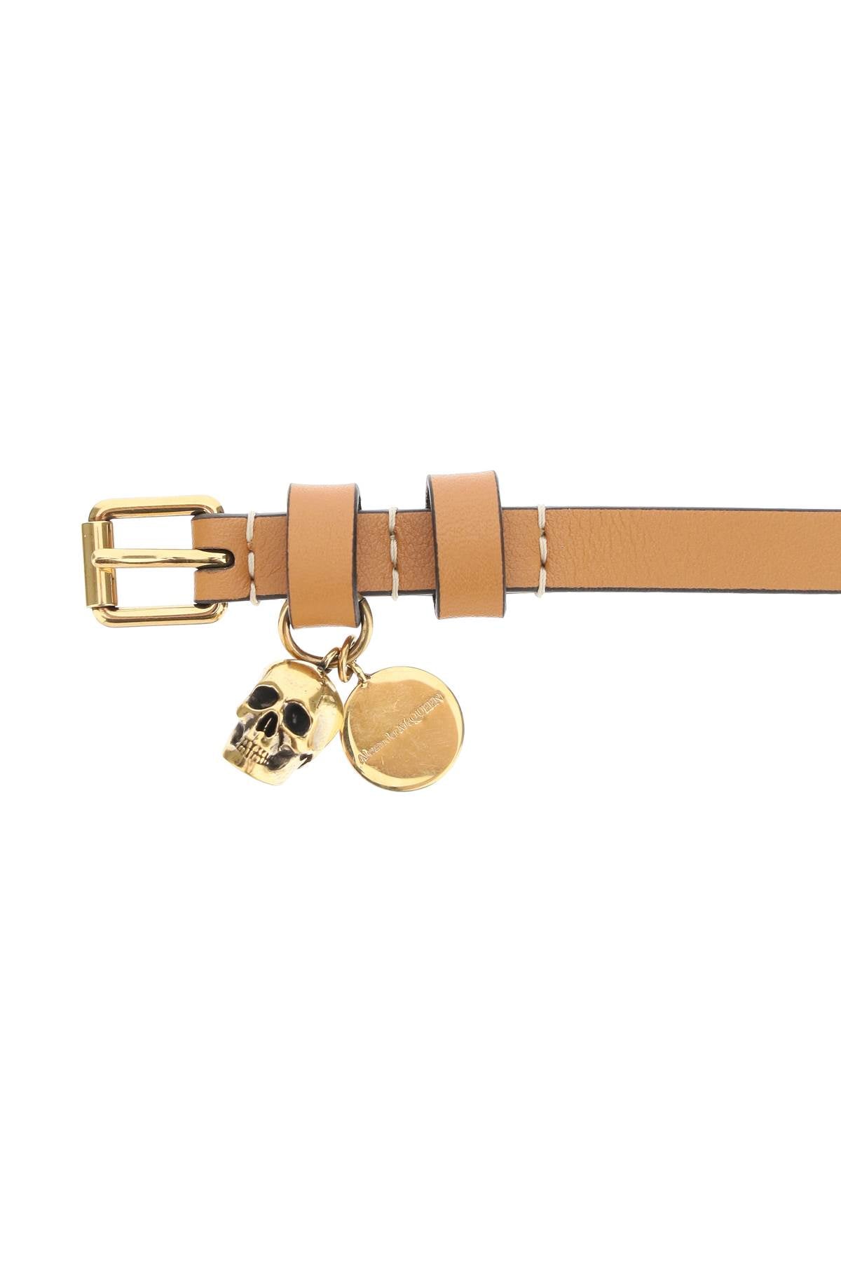 Alexander McQueen Double Wrap Bracelet for Women - Stylish Leather & Metal Cuff Bracelet - Perfect for Casual, Office & Evening Wear