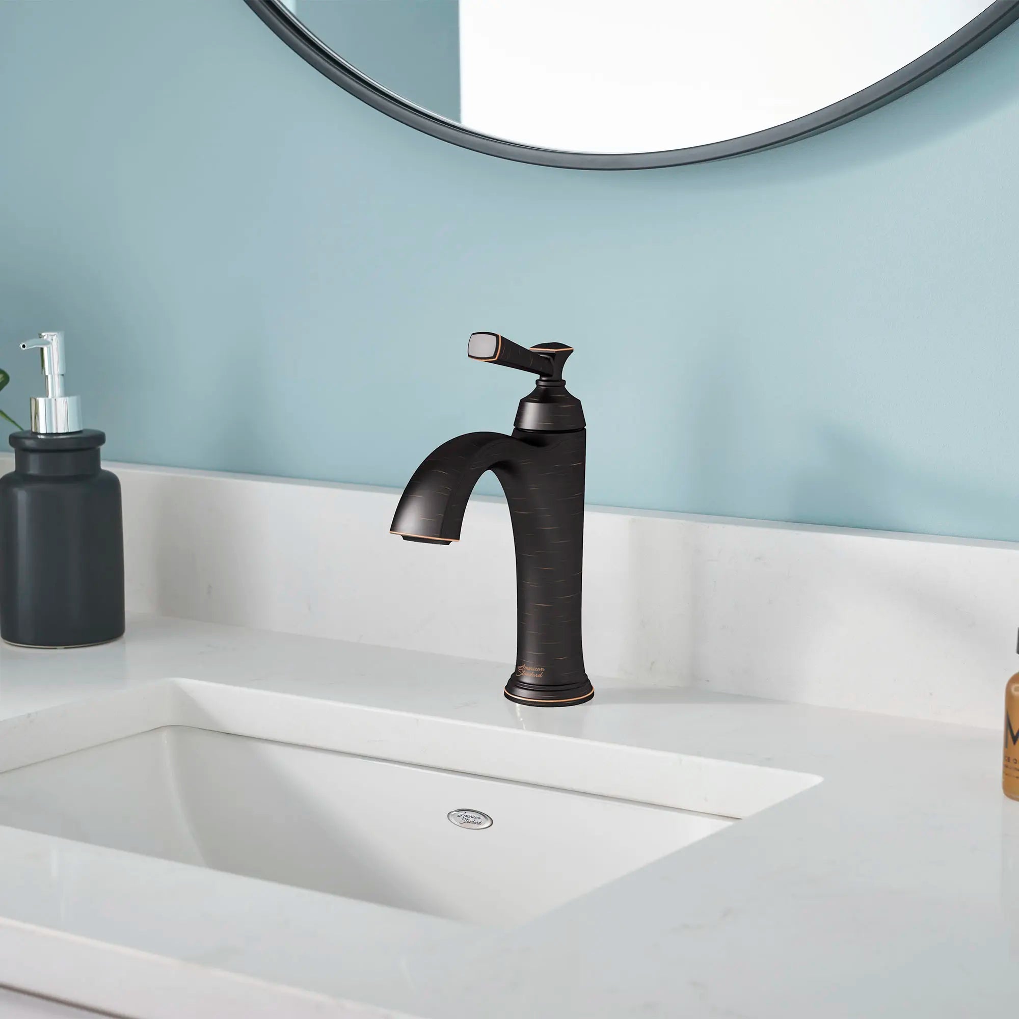 Glenmere Single Hole Bathroom Faucet with Lever Handle - 1.2 GPM/4.5 LPM Water-Saving Design - Perfect for Modern Vanities and Small Bathrooms