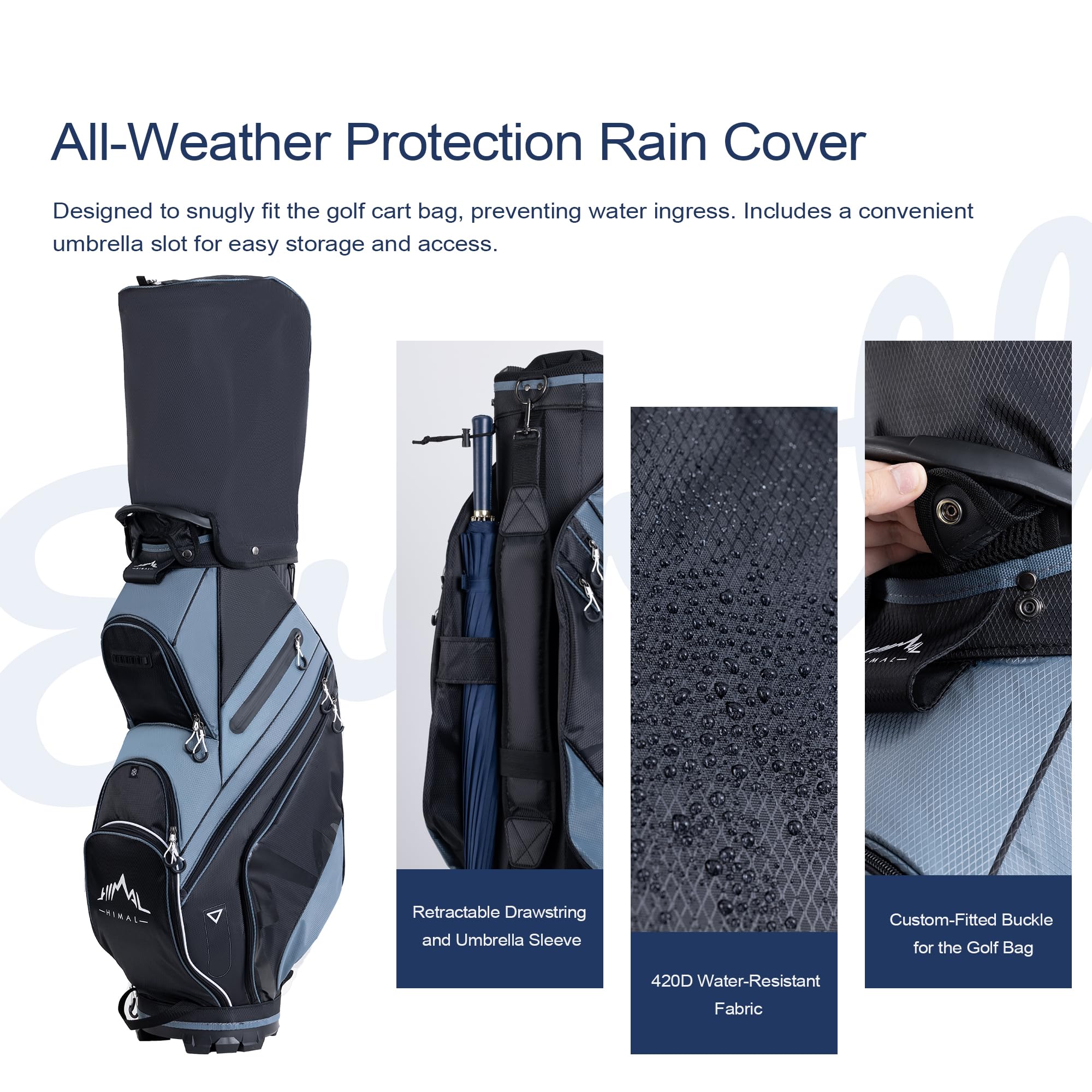 14-Way Golf Cart Bag with Organizer Divider & Rain Cover - Premium Golf Stand Bag for Men & Women - Perfect for Golf Course & Driving Range Use