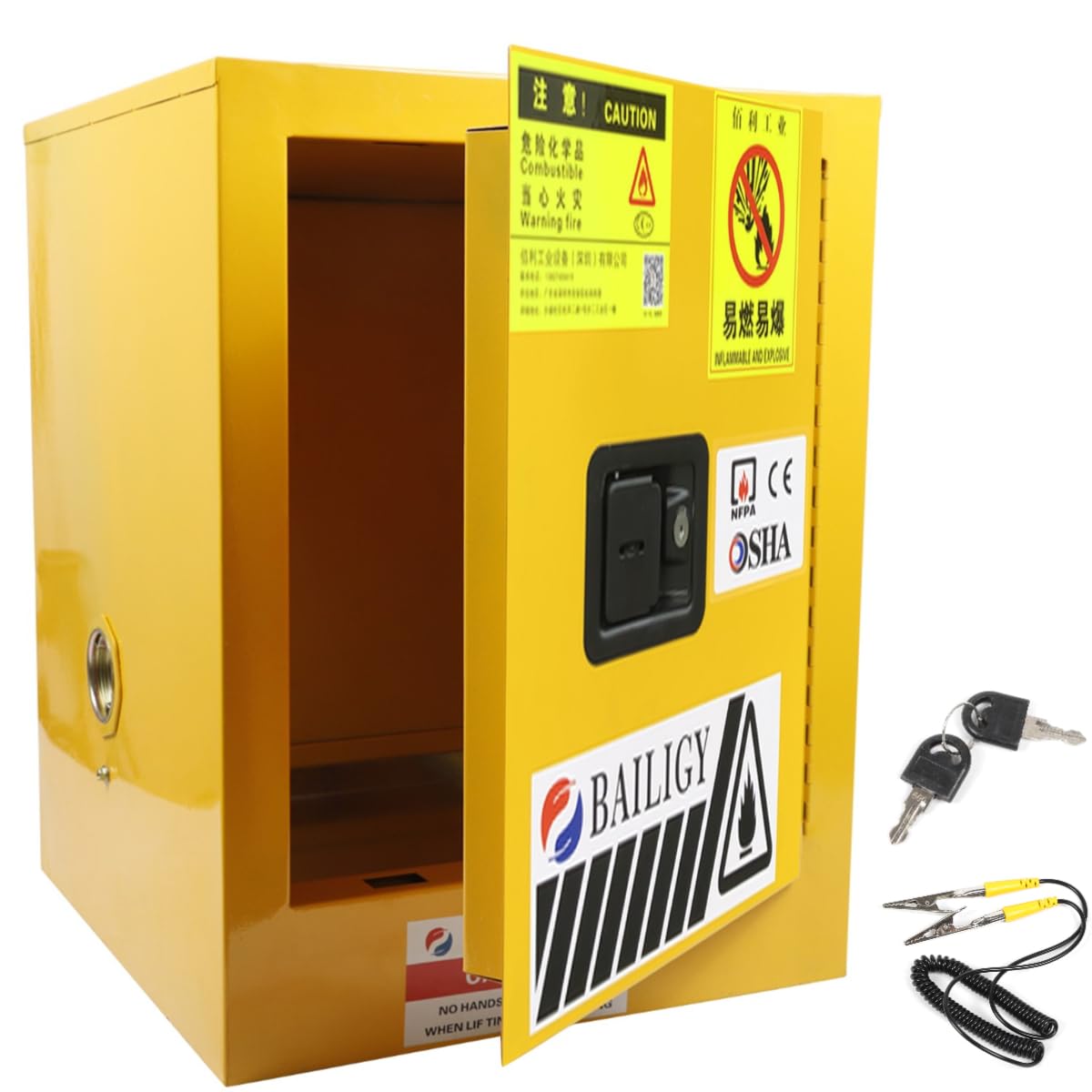12 Gallon Fireproof Flammable Liquid Storage Cabinet - 18