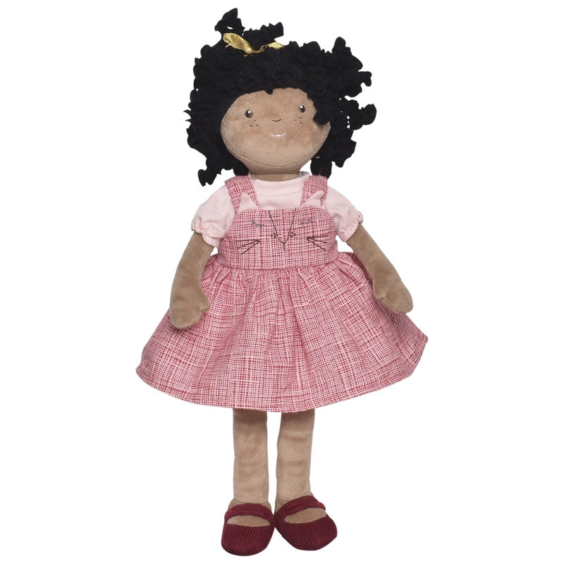 Bonikka Madison Doll with Black Hair - Tikiri Handmade Soft Body Doll for Kids | Perfect for Playtime, Collecting & Gift Giving