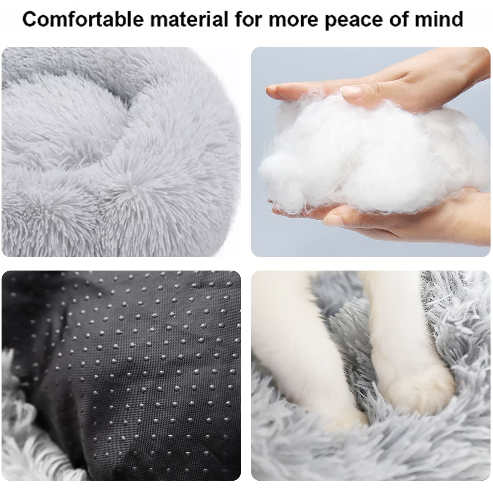 Premium Nisrada Orthopedic Dog Bed for Small, Medium & Large Dogs - 30 Inch Calming Pet Bed with Removable Washable Cover, Non-Slip Bottom - Perfect for Puppies, Kittens & Senior Pets - Ideal for Bedroom, Living Room & Crate Use