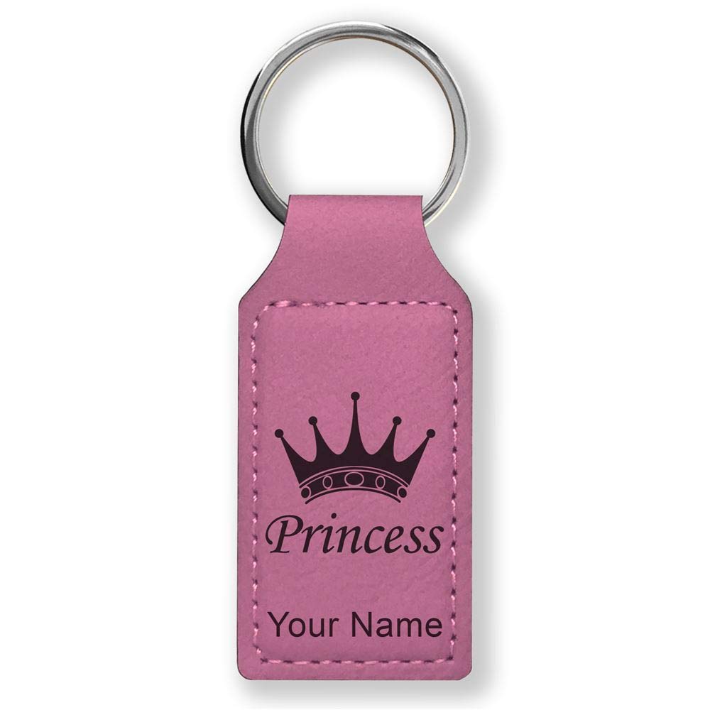 Personalized Princess Crown Laser Keychain - Engraved Gift for Women & Girls