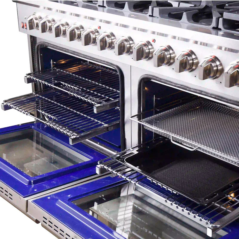 Forno Massimo 60 Inch Stainless Steel Freestanding Gas Range - FFSGS6239 | Professional Kitchen Appliance for Home Chefs & Cooking Enthusiasts