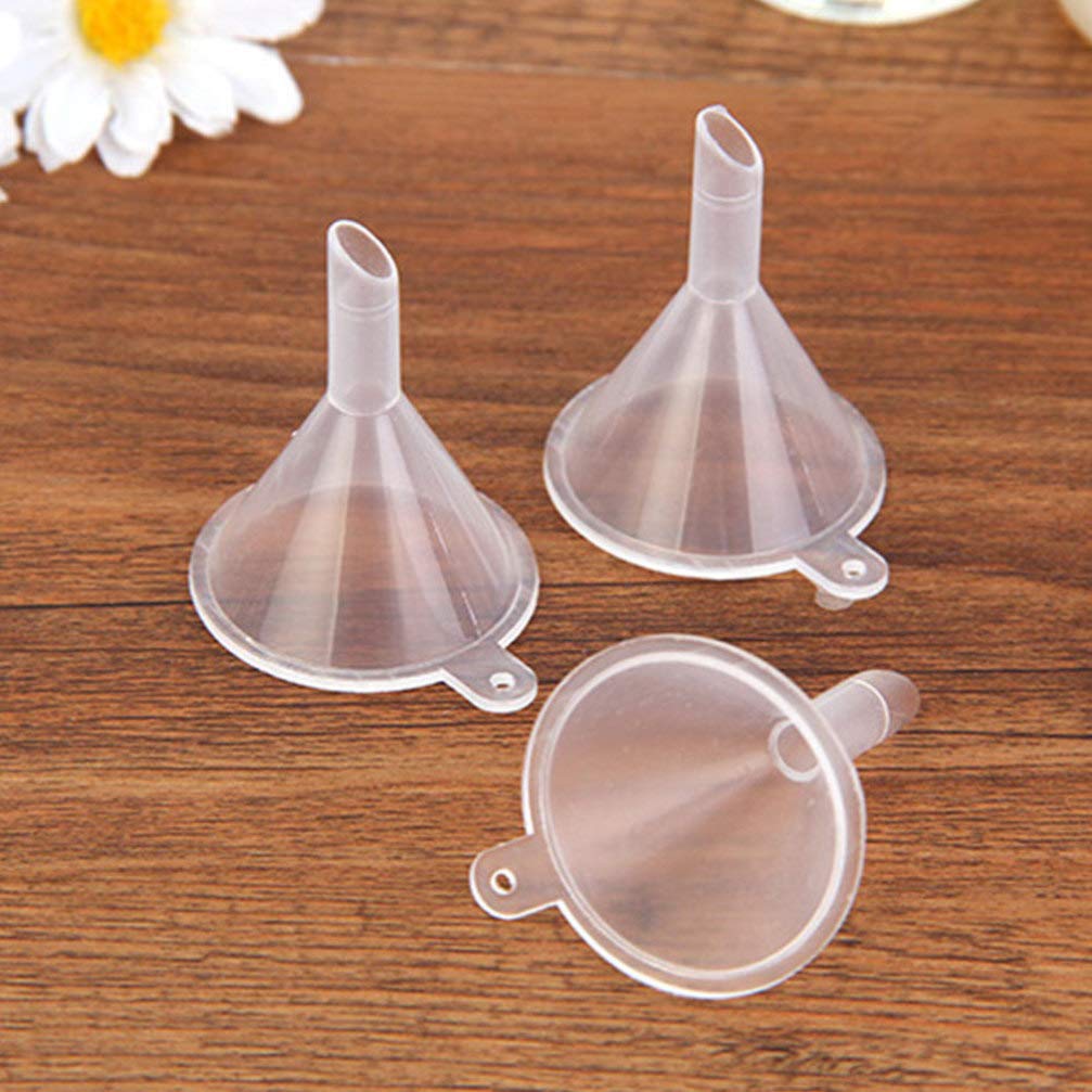Uonlytech 5-Piece Mini Funnel Set - Small Kitchen Funnels for Water Bottles, Powder, Spices & Liquids | Perfect for Home, Travel & DIY Projects | Compact White Household Funnel Kit