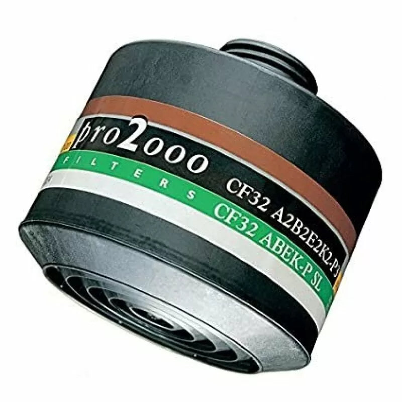 3M Scott DT 4045E A2B2E2K2 P3 RD Multi-Gas & Particulate Combination Filter for Industrial Safety & Emergency Response - Perfect for Chemical Plants, Firefighting & Hazardous Environments
