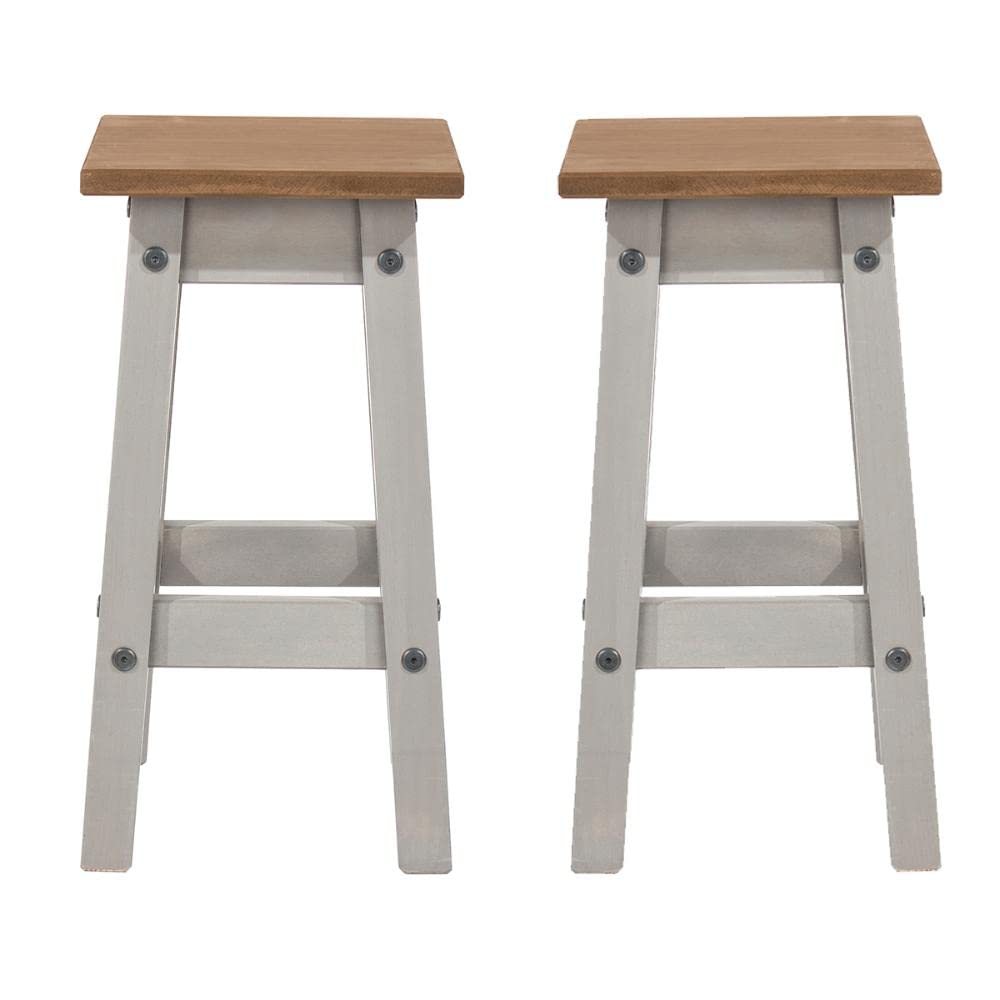 Premium Wood Bar Stools Set of 2 - 20