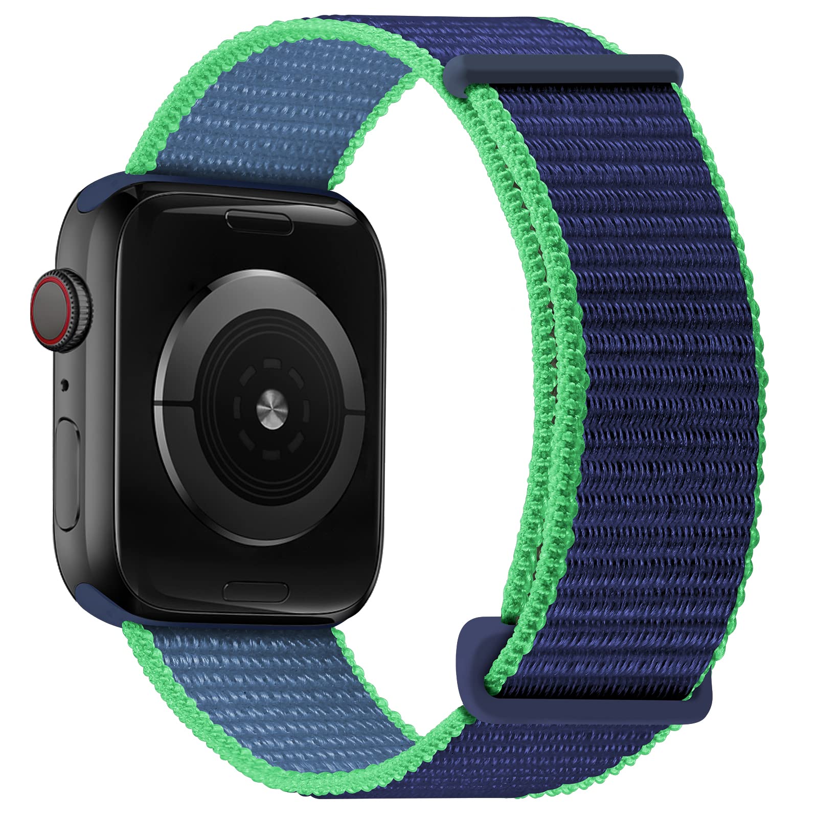 OXWALLEN Sport Loop Nylon Band for Apple Watch Series 9/8/7/6/5/4/3 SE 2/1 - Adjustable Braided Fabric Strap Compatible with 41mm 40mm 38mm iWatch - Comfortable & Durable for Women & Men (Lime) - Perfect for Running, Workouts & Everyday Wear