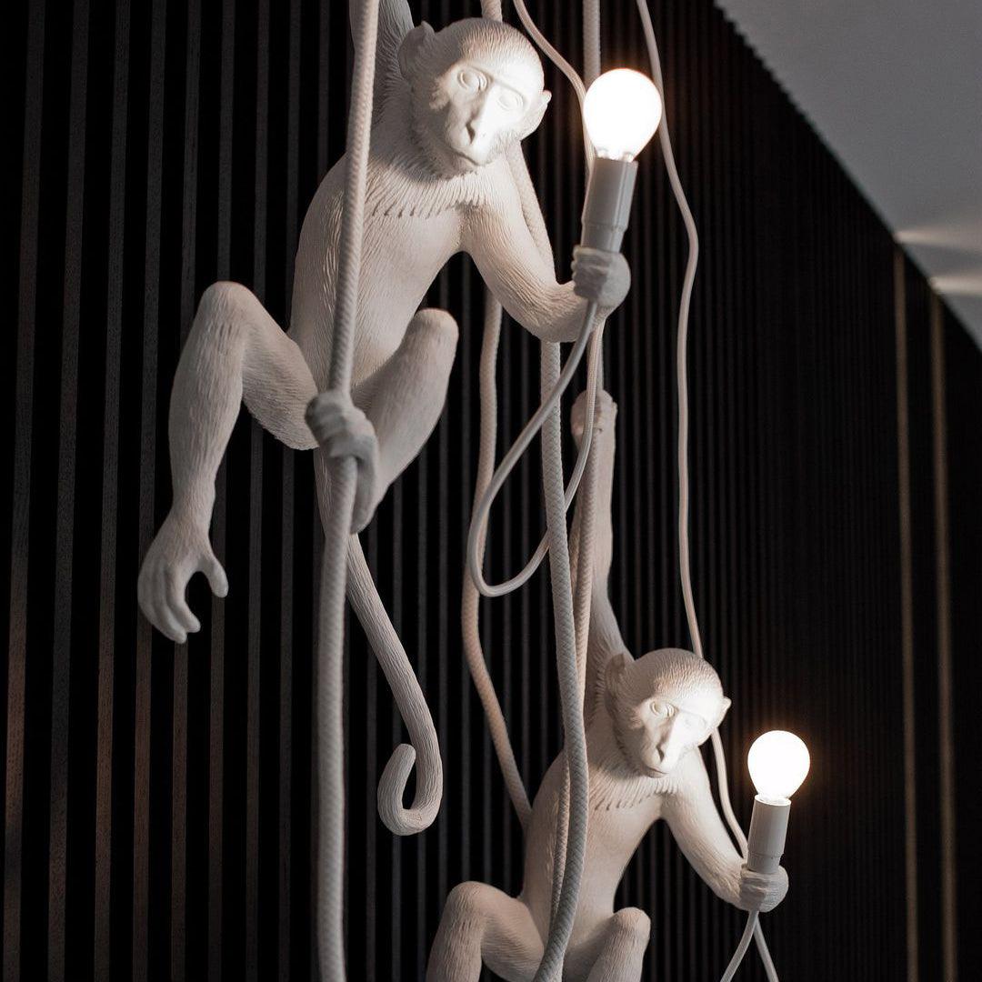Stylish Monkey Pendant Light - Handmade Boho Decor for Living Room, Bedroom & Nursery - Unique Animal-Themed Ceiling Lighting Fixture for Home Decor
