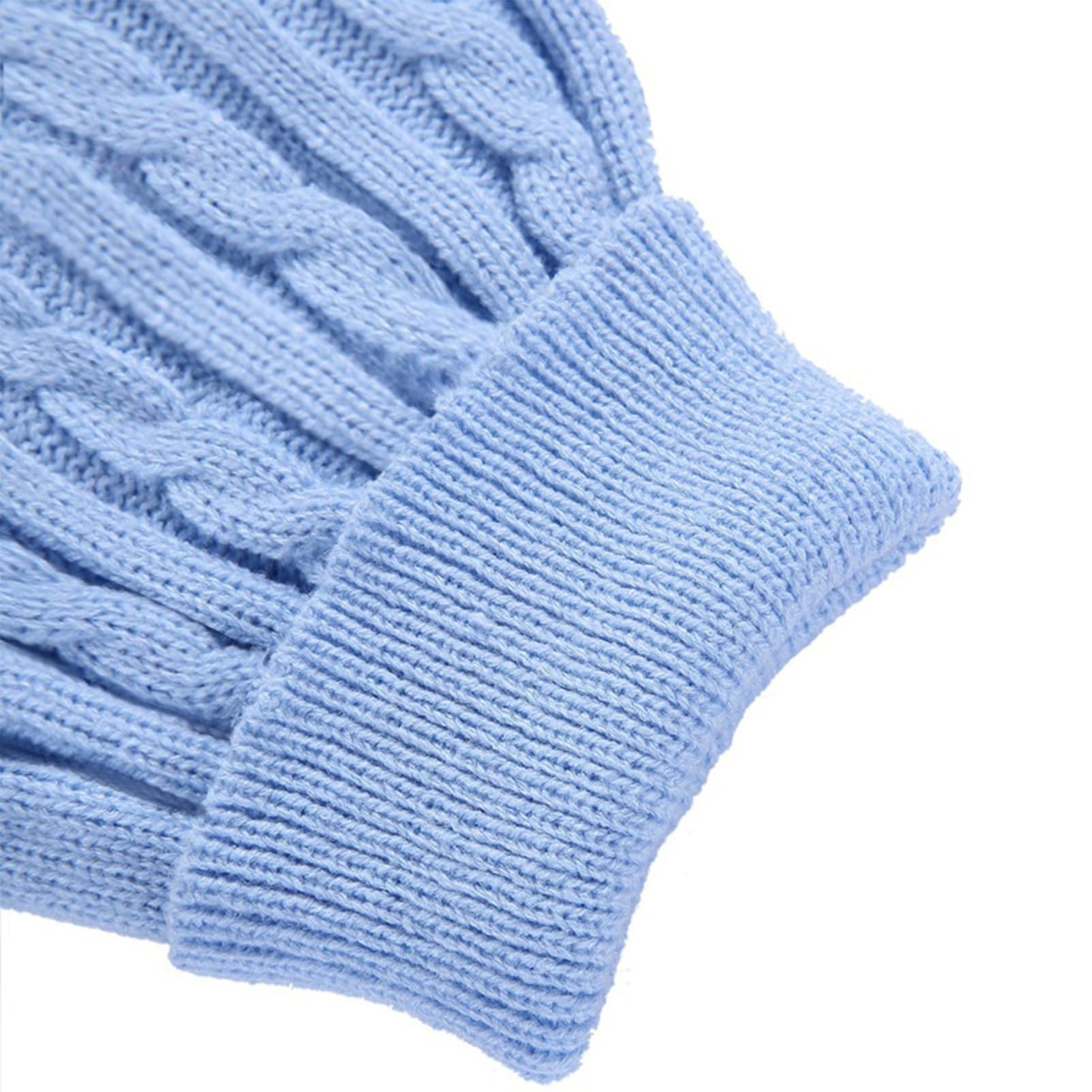 Warm Knitted Dog Sweater for Small Pets - Winter Cat & Puppy Clothes (Light Blue) - Cozy Indoor & Outdoor Wear