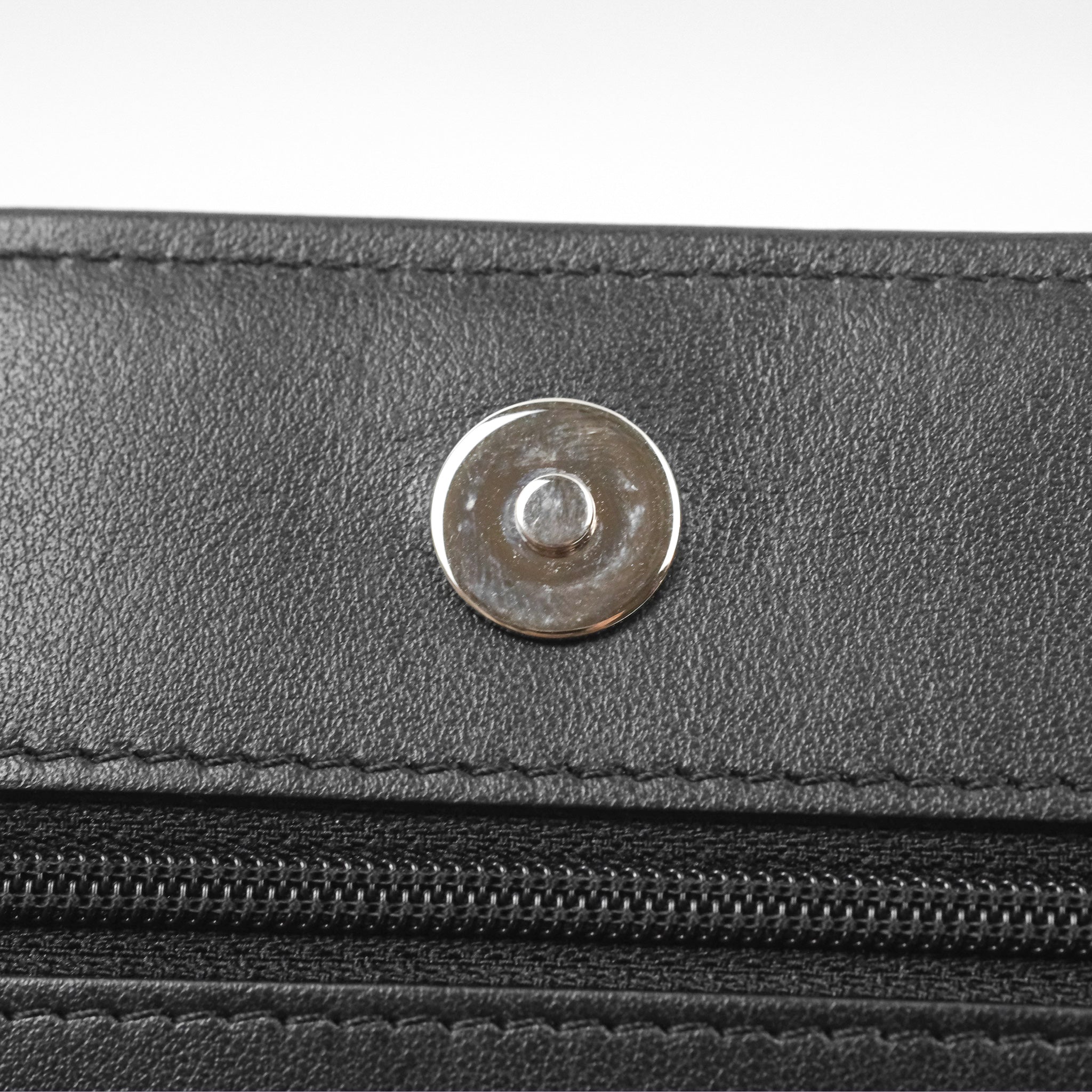 Chanel Chevron Boy Wallet on Chain WOC Black Caviar Leather with Silver Hardware - Luxury Crossbody Bag for Women, Perfect for Evening Parties & Date Nights