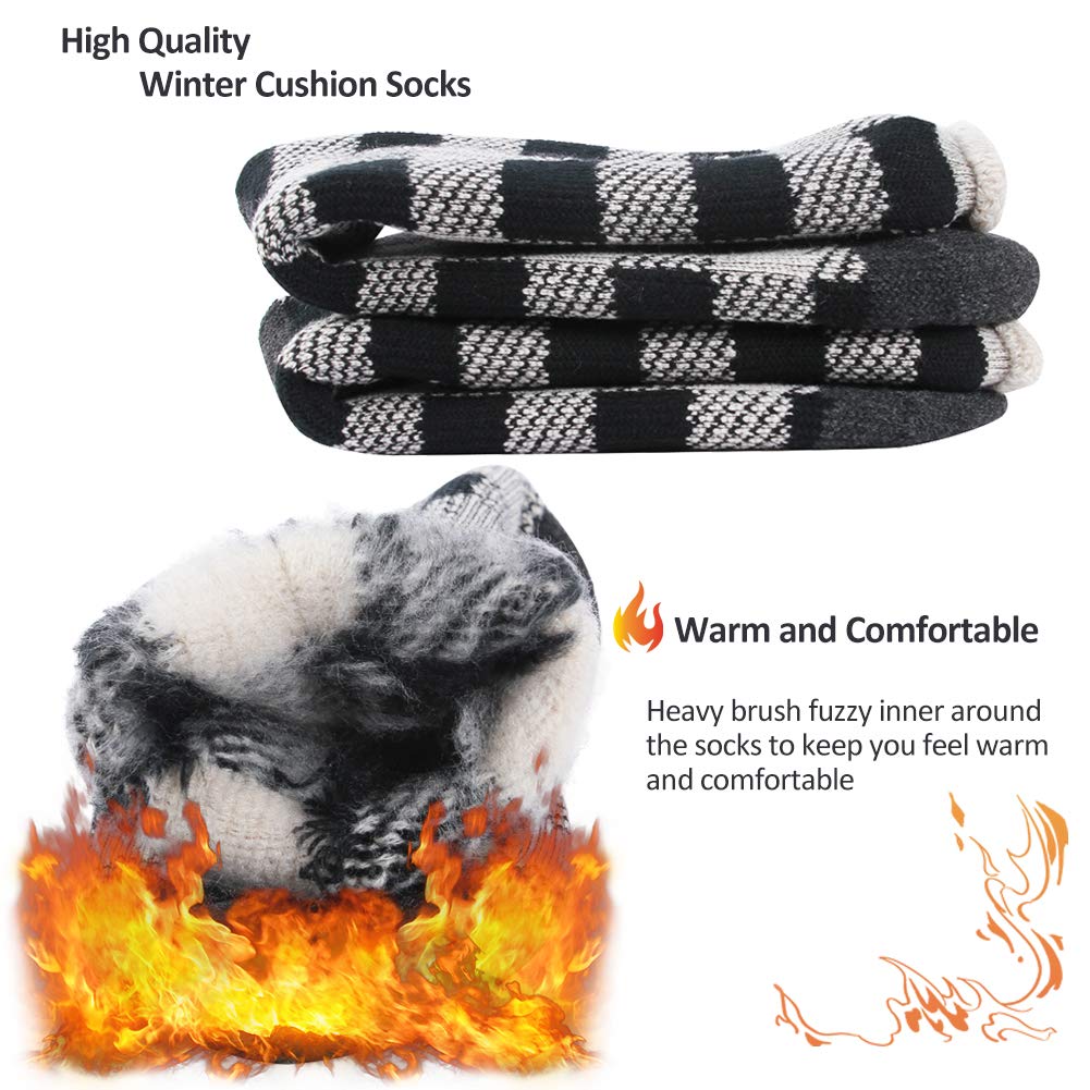 Sunew Thermal Socks for Women & Men - Winter Warm Insulated Thick Crew Socks - Perfect for Cold Weather, Outdoor Activities & Home Comfort