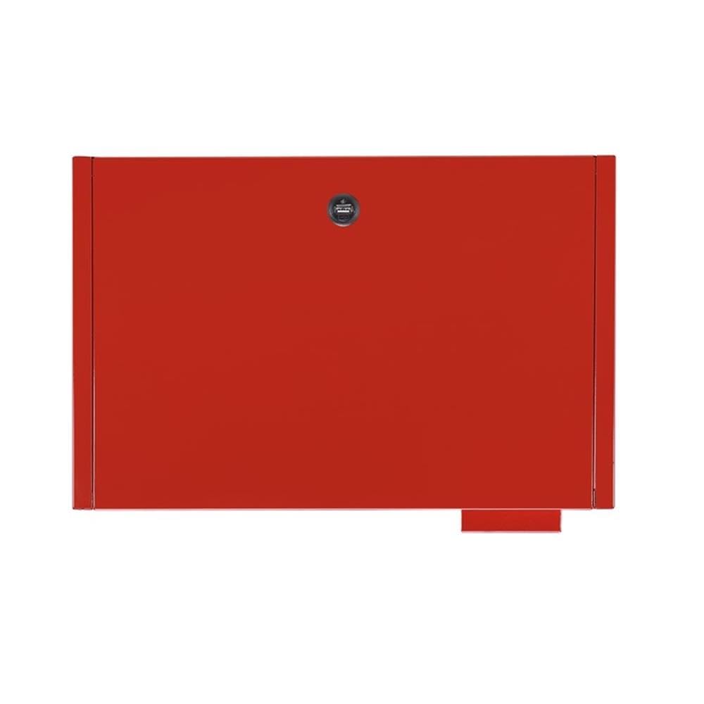2-Piece Red Metal Nightstand Set with USB Ports - Modern Bedside Tables for Bedroom, Living Room, or Office Storage