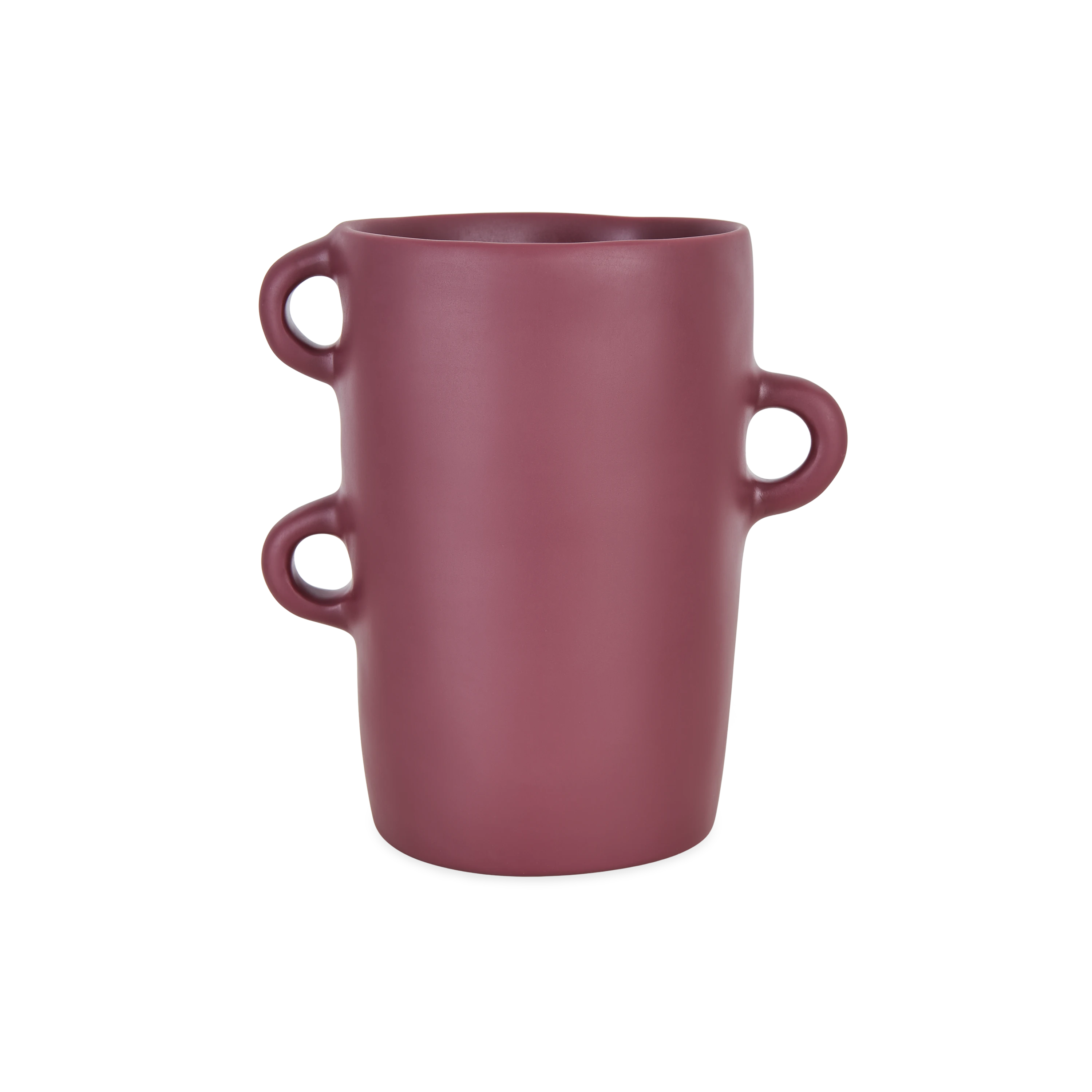 Handmade Oxblood Loop Vase - Elegant Home Decor for Living Room, Dining Table, and Wedding Centerpieces