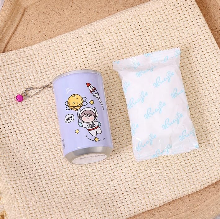 STORE77® 30 Sheets Wet Wipes for Home & Travel - Creative Printed Cotton Tissues in Tin Box for Kids, Baby Care & Nail Polish Removal | Portable, Gentle & Convenient for On-the-Go Use, Diaper Changes & Makeup Cleanup