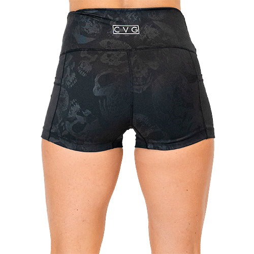 Shadow Skulls Print Shorts - Trendy Casual Men's & Women's Summer Shorts for Beach, Gym, and Streetwear Fashion