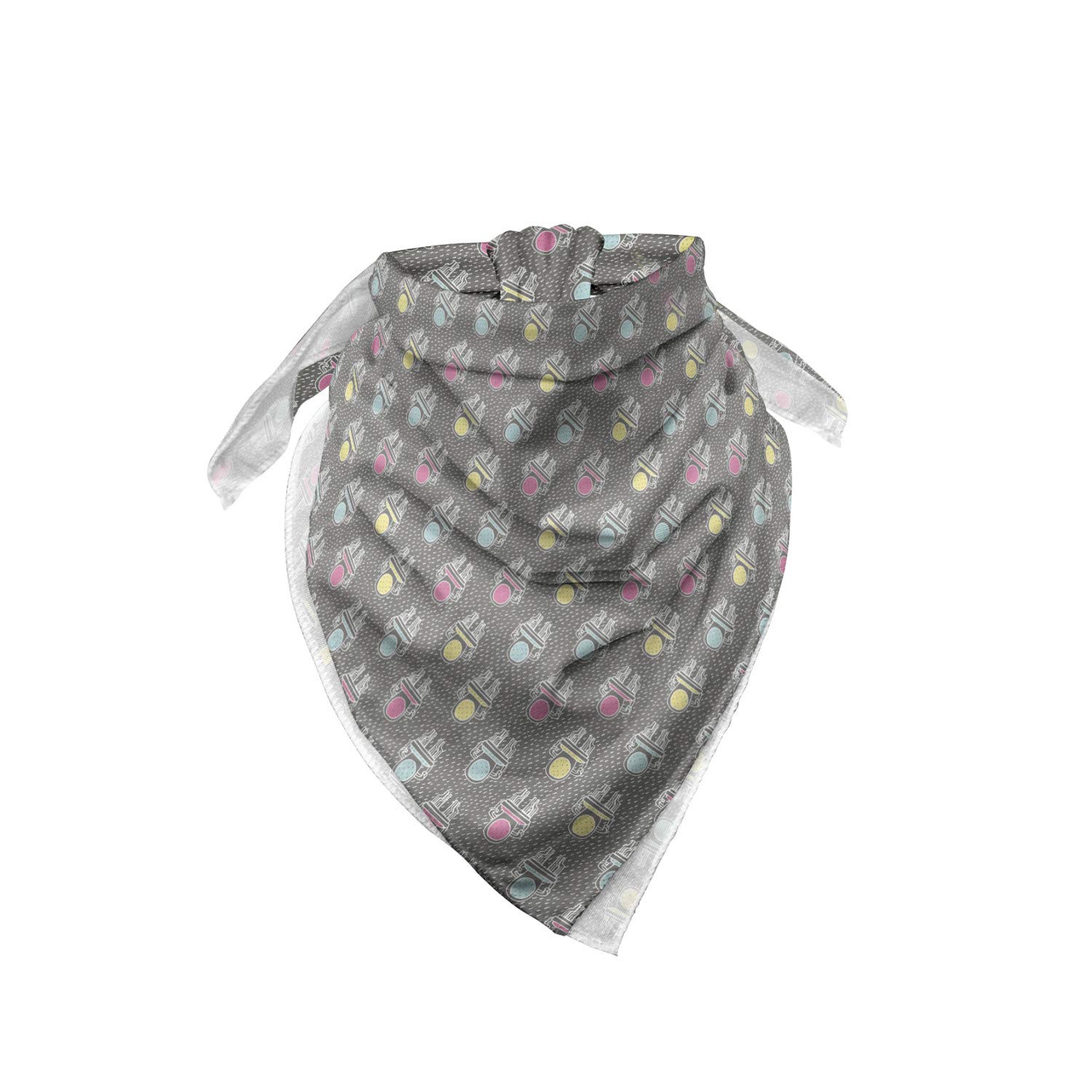 Ambesonne Colorful Bandana - Unisex Head & Neck Scarf with Chairs & Stripes Art Design - Perfect for Outdoor Activities, Music Festivals & Fashion Accessories