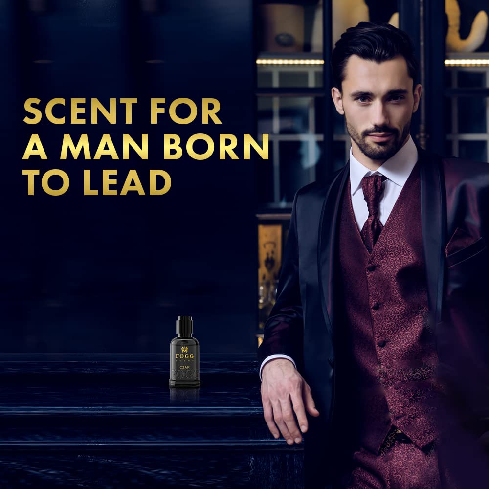 FOGG Men's Scent Czar Perfume Spray - Long Lasting Fresh & Powerful Eau De Parfum for Men - 30ml Fragrance for Daily Wear, Office & Special Occasions