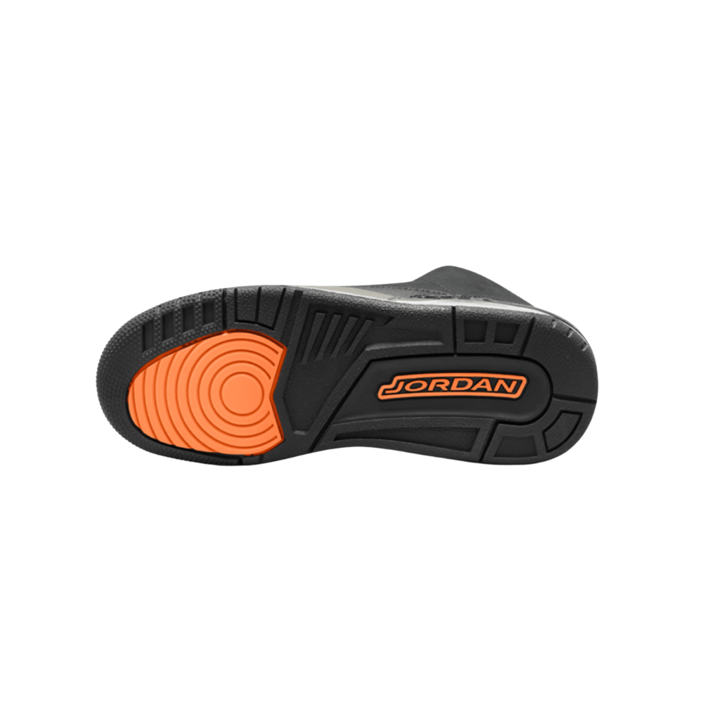 Air Jordan 3 Retro GS Sneakers - Fear Pack Night Stadium in Total Orange, Black & Neutral Grey (2023 Release) | Basketball Shoes for Kids & Teens | Perfect for School, Sports & Casual Wear