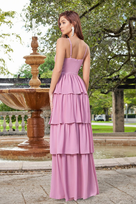 Miriam Maxi Dress in Mauve - Elegant Long Flowy Dress for Women, Perfect for Weddings, Parties & Summer Outfits