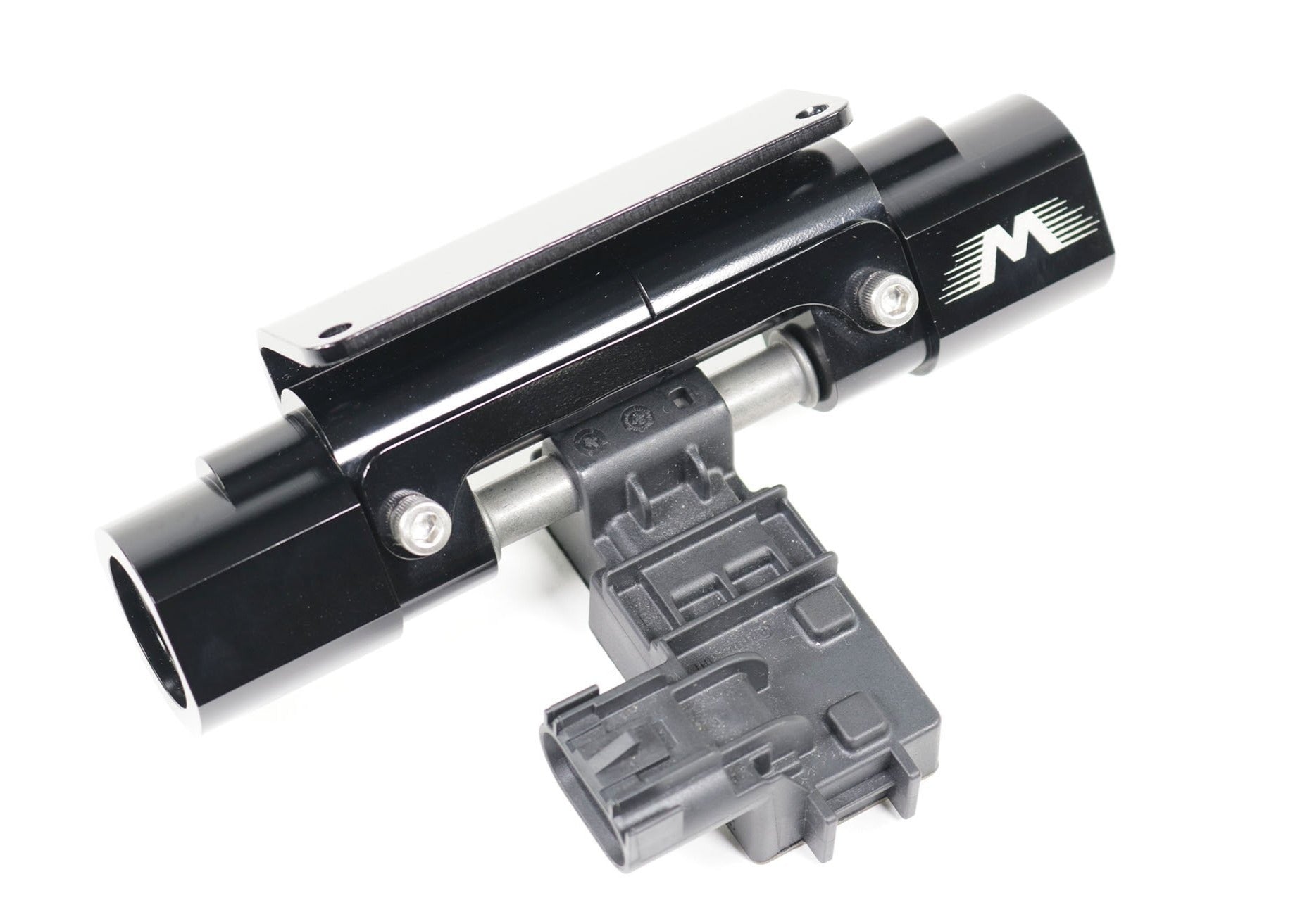 High-Performance Billet E85 Flex Fuel Sensor Mount - Dual Channel In-Line for 6AN, 8AN, 10AN (Sensor Not Included) - Perfect for Turbocharged & High-Performance Vehicles