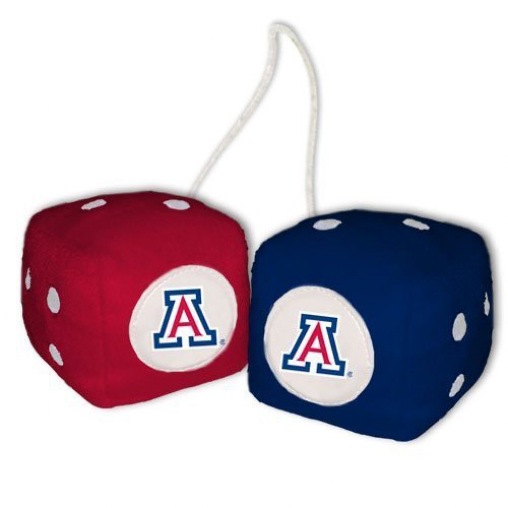 Arizona Wildcats NCAA Football Team Fuzzy Dice - Blue Car Accessories for Game Day & Tailgating Decor