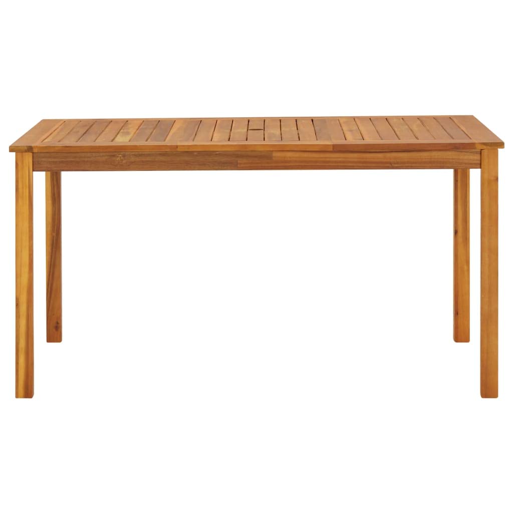 Solid Acacia Wood High Table - 55.1x31.5x29.1 Inch Breakfast, Dining, Pub, Kitchen, Patio Table for Outdoor Backyard, Lawn, Balcony, Pool - Perfect for Entertaining and Relaxing