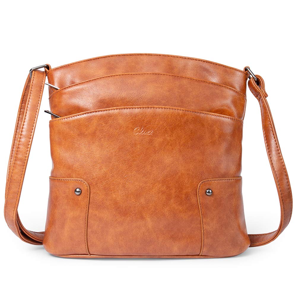 CLUCI Vegan Leather Crossbody Bag for Women - Multi-Pocket Shoulder Purse with Adjustable Strap, Stylish & Lightweight Handbag for Daily Use, Travel, Shopping, and Work