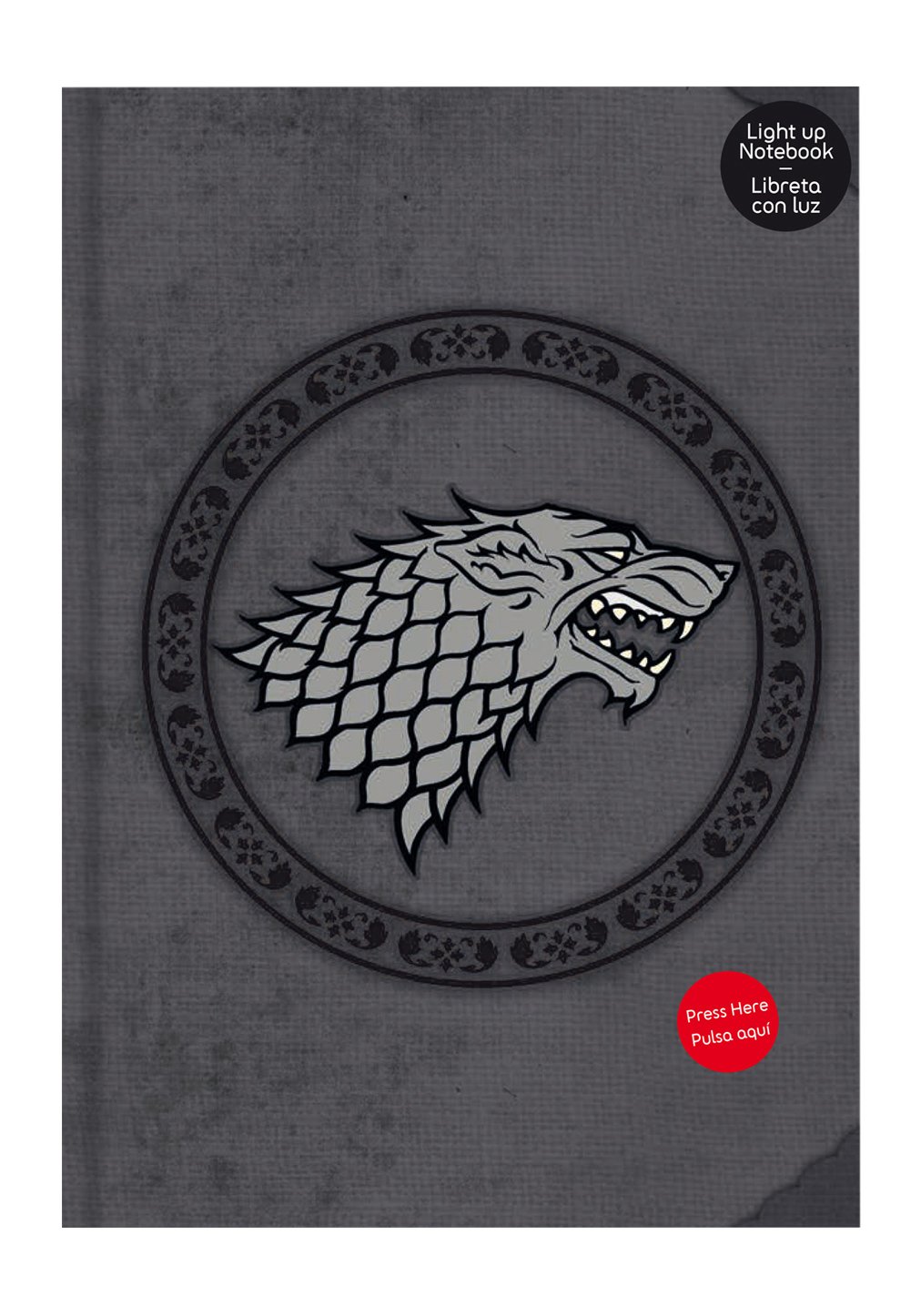 Game of Thrones Stark Sigil LED Light Up Notebook - Premium Collectible Journal for Fans, Writing & Note Taking - Perfect for Gifts, School, Office & Fantasy Enthusiasts