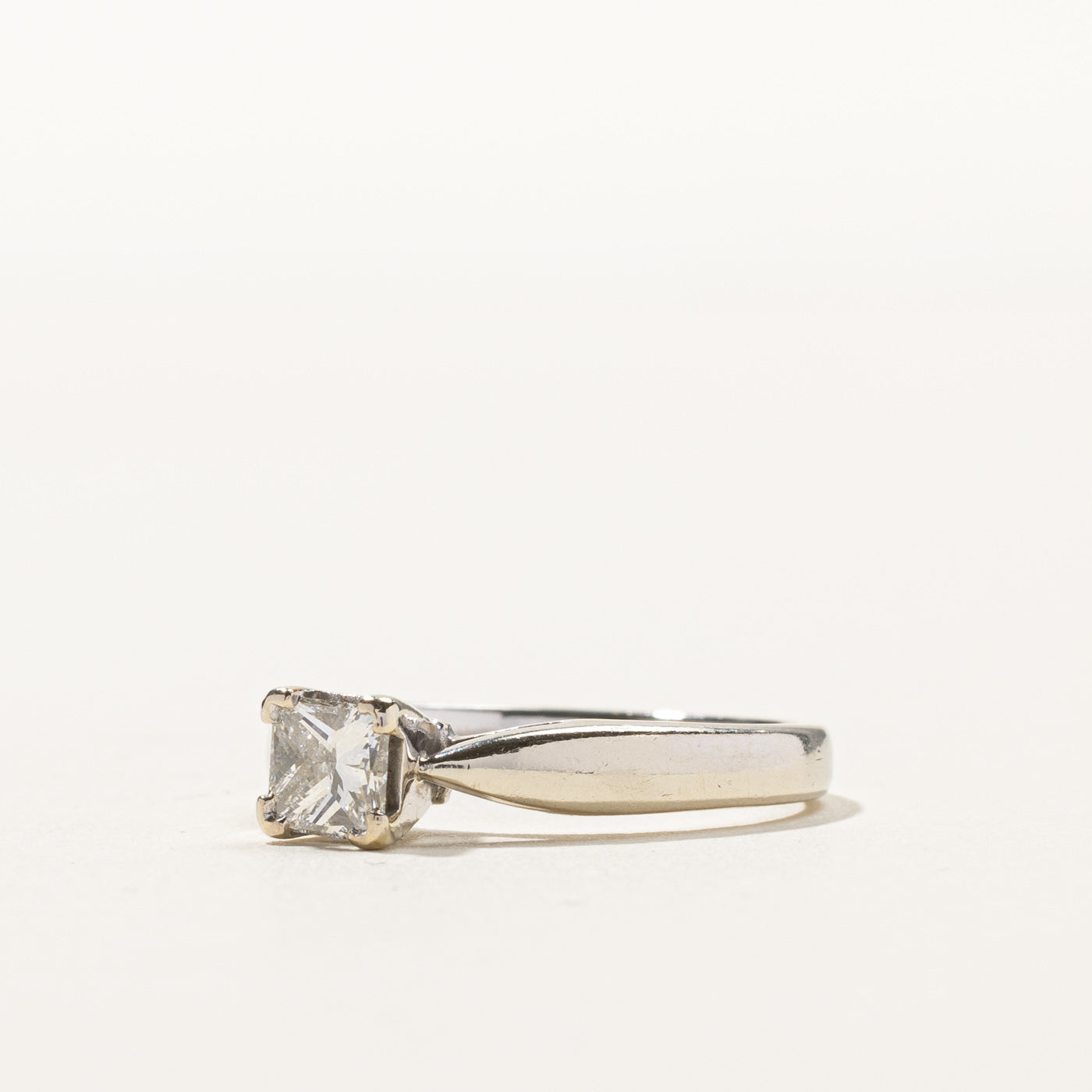 Solitaire Princess Cut Diamond Ring - 0.52 Carat Round Brilliant Engagement Ring for Women, Size 6 | Perfect for Proposals, Anniversaries & Special Occasions
