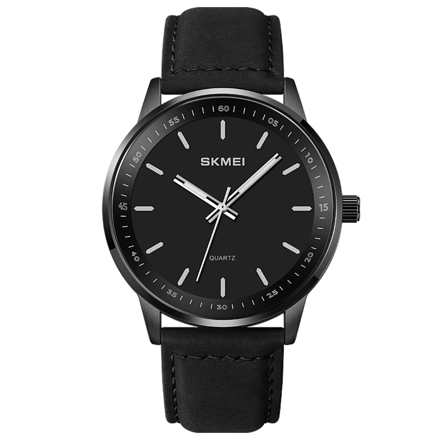 Yuxier Men's Quartz Watch - Classic Simple Fashion Waterproof Wristwatch with Luminous Hands, Large Round Face & Leather Strap for Business, Work, Office and Casual Wear