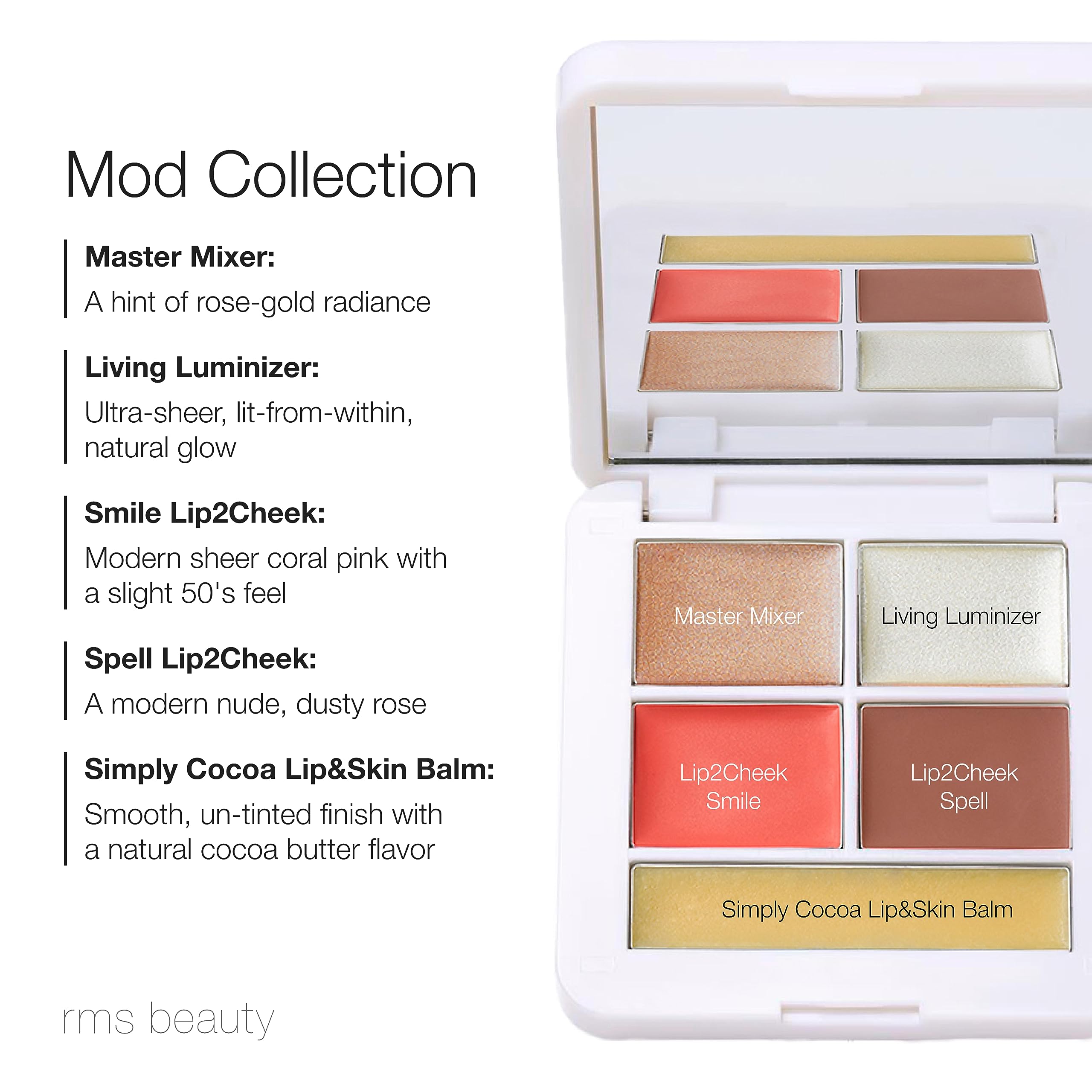 RMS Beauty Signature Mod Collection Makeup Set - 0.19 oz Vegan & Cruelty-Free Foundation & Concealer Kit for Women | Natural Glow for Day & Night Looks, Perfect for Office & Date Night