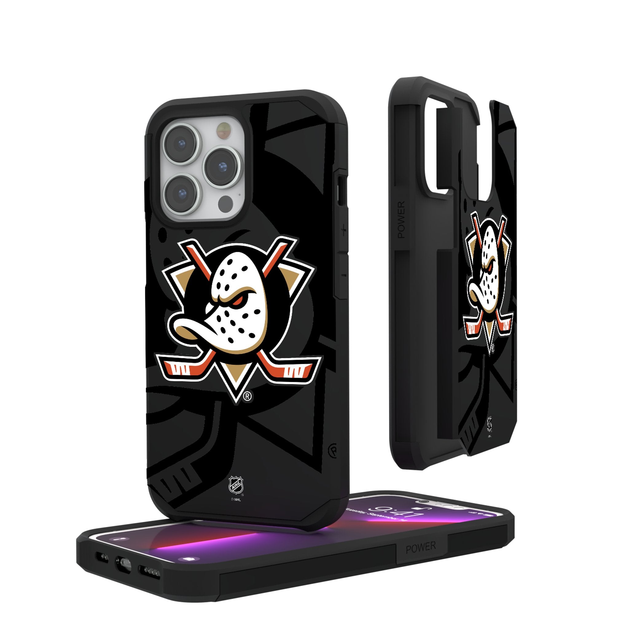 Anaheim Ducks Monochrome Tilt Rugged Phone Case - Durable Protective Cover for iPhone & Android - Perfect for Hockey Fans & Outdoor Activities