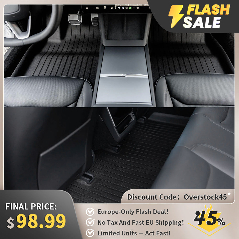 All-Weather Floor Mats for Tesla Model 3 Highland 2024 - Premium Custom Fit Car Mats - Waterproof & Durable Interior Accessories (Perfect for Daily Commute, Road Trips & Winter Protection)