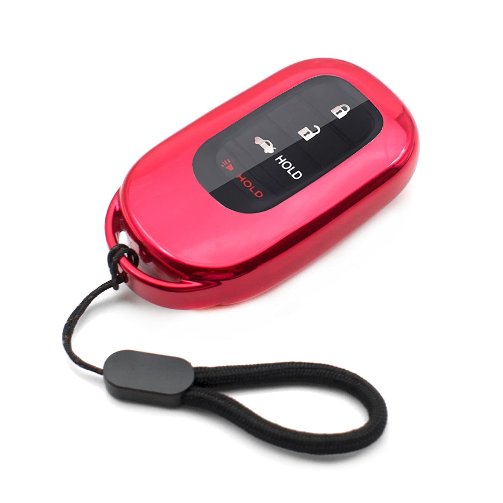 **MECHCOS TPU Key Fob Cover Case for Honda Civic CR-V Accord HR-V Pilot (2022-2024) - Red Remote Holder Skin Protector, Keyless Entry Sleeve Accessories - Perfect for Daily Use & Car Protection**