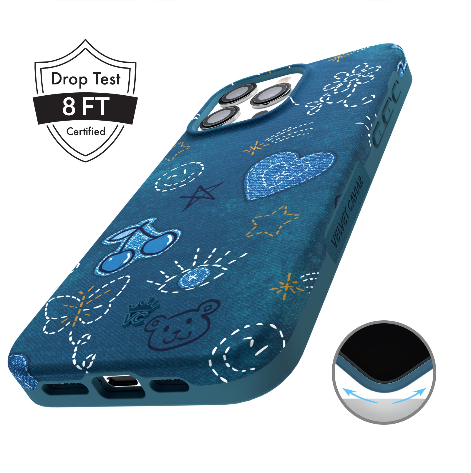 Stylish Blue Denim iPhone Case - Trendy & Protective Cover for iPhone 13/14/15 Pro Max - Perfect for Everyday Use, Travel & Fashion Accessories