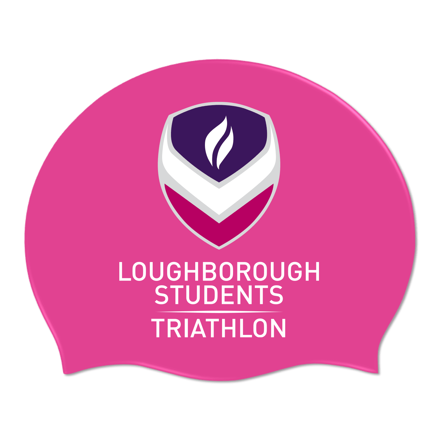 Loughborough Triathlon Club Silicone Swimming Cap - Pink | Durable & Comfortable Swim Cap for Triathletes, Swimmers & Pool Training | Ideal for Competitions, Open Water & Lap Swimming