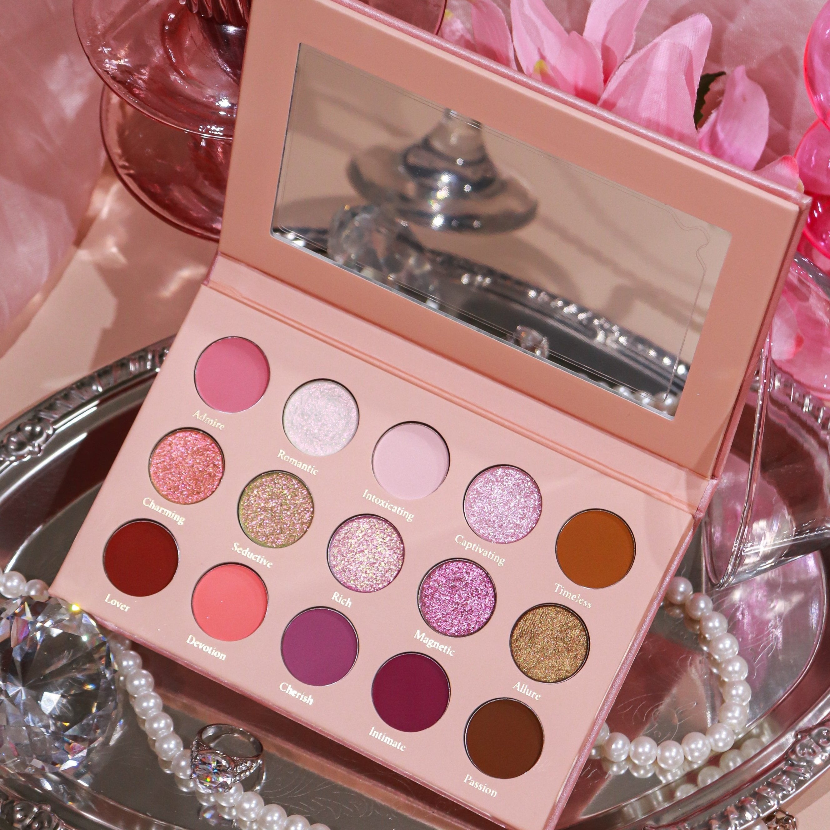 Rich Romantic Eyeshadow Palette - 12 Highly Pigmented Matte & Shimmer Shades for Stunning Eye Makeup | Perfect for Date Night, Parties & Special Occasions