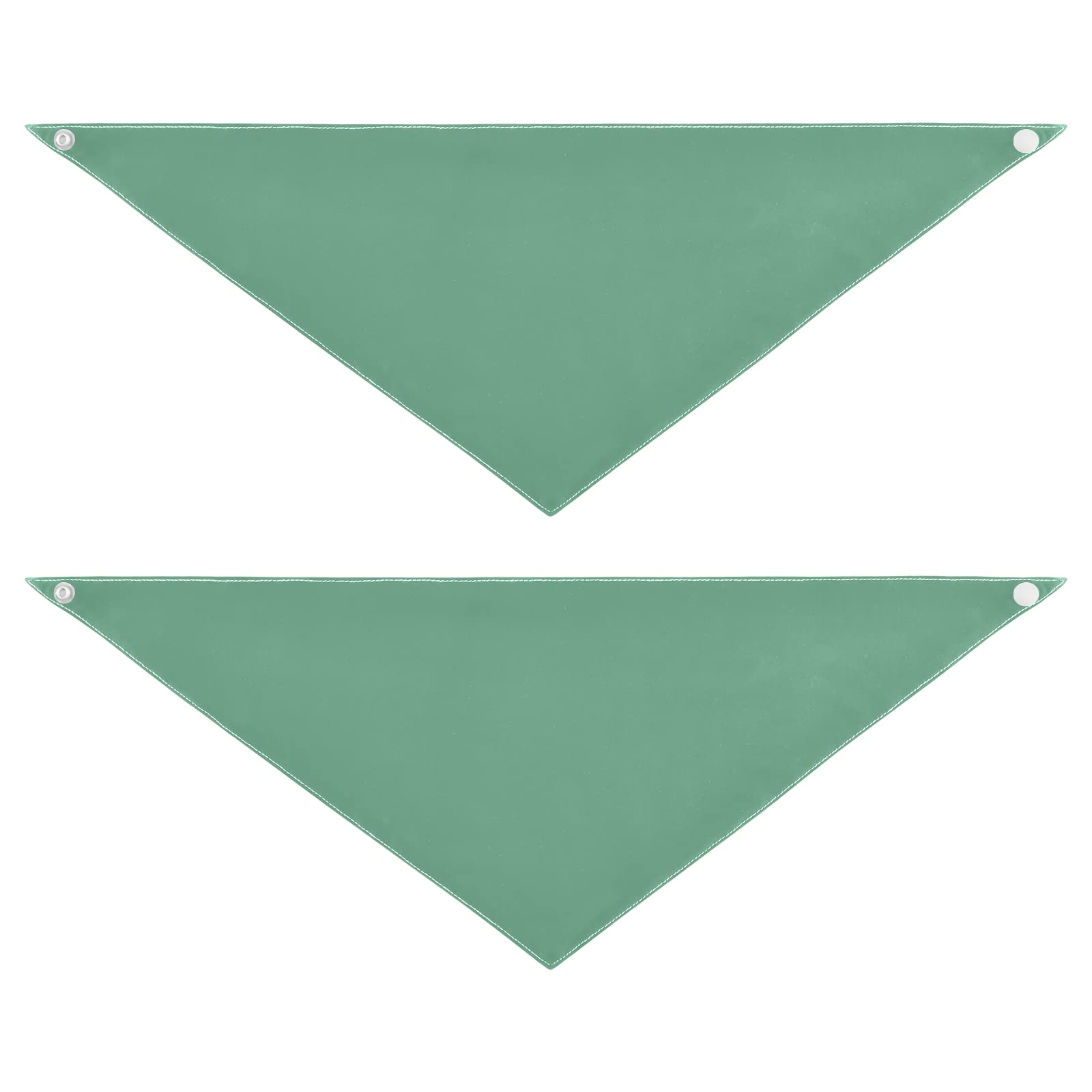 2 Pack Sage Green Milk Silk Dog Bandanas - Adjustable Snap Button Triangle Pet Scarf for Small to Large Dogs & Cats | Holiday Pet Accessories, Birthday Gifts & Photo Shoot Outfits