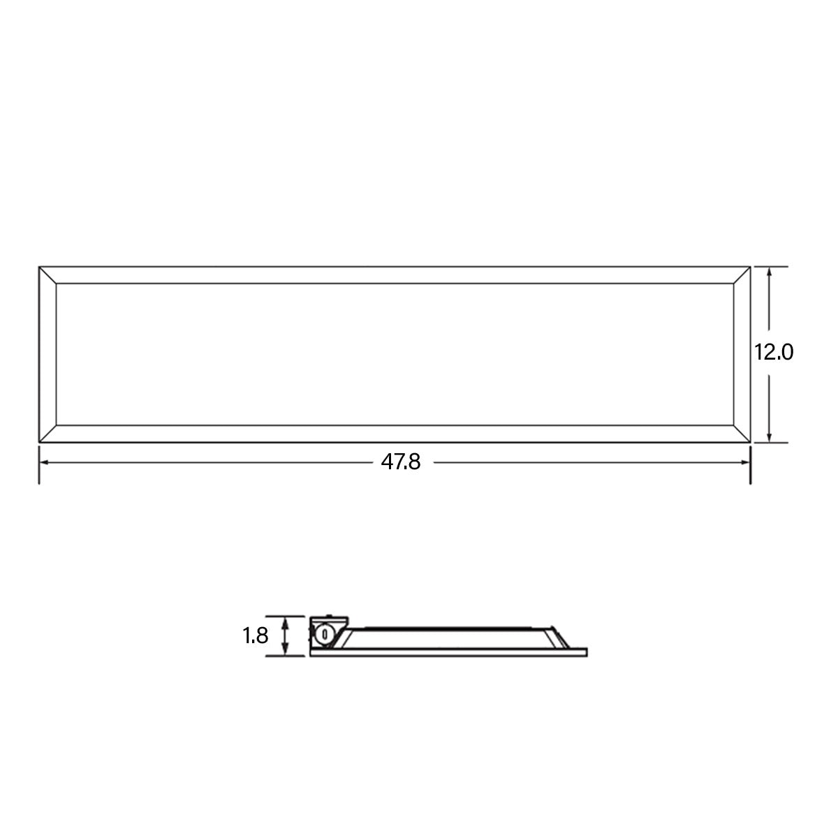 1x4 LED Panel Light 3850 Lumens 35W 3500K/4000K/5000K 120-277V - Energy Efficient Office Lighting, Commercial & Residential Ceiling Light Fixture