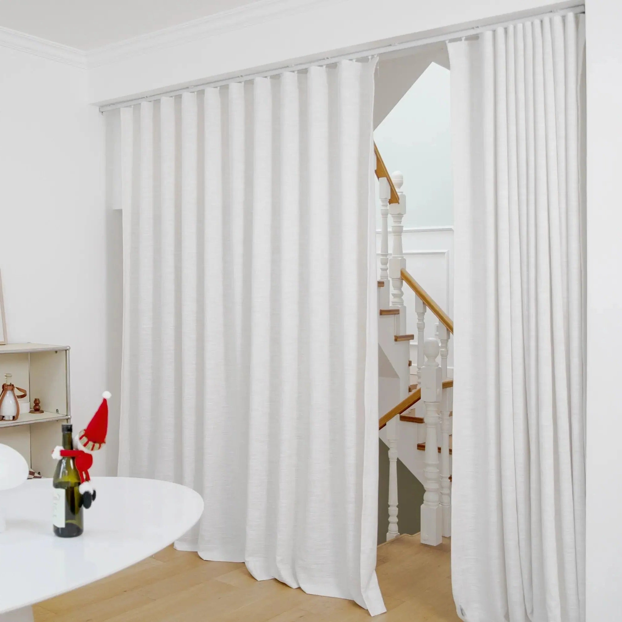 Liz Linen Ripple Fold Drapery Curtains - Elegant Window Treatments for Living Room & Bedroom Decor
