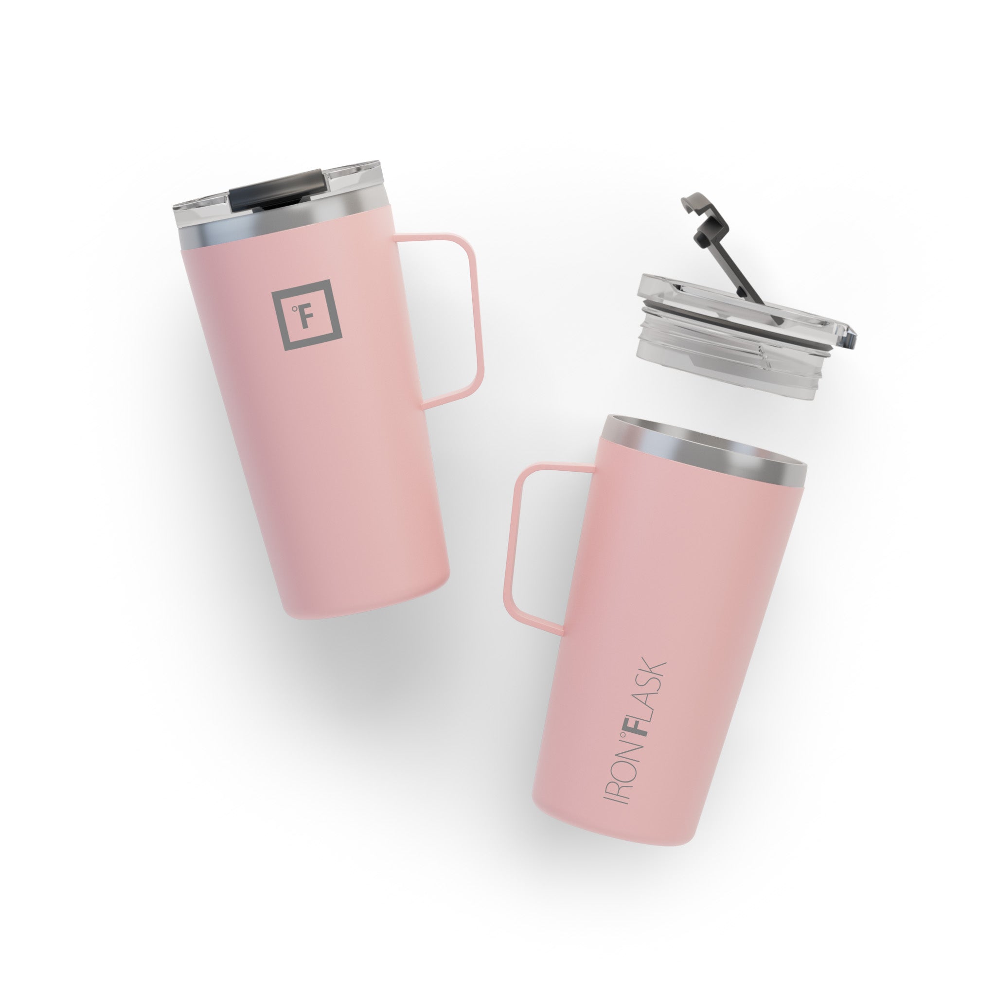 16 Oz Grip Coffee Mug - Insulated Travel Mug with Non-Slip Handle, Perfect for Hot & Cold Drinks - Ideal for Office, Commuting, Camping and Outdoor Activities