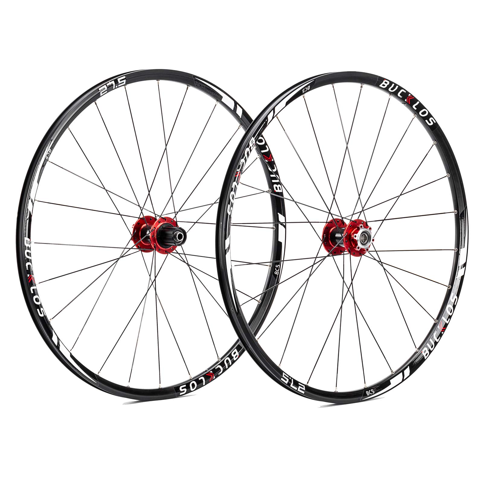BUCKLOS 26/27.5/29 Inch Carbon Mountain Bike Wheelset - Lightweight MTB Wheels with Quick Release Disc Brakes, 24H Low-Resistance Spokes for 7-11 Speed Cassette - Perfect for Trail Riding, Cross-Country & Mountain Biking Adventures