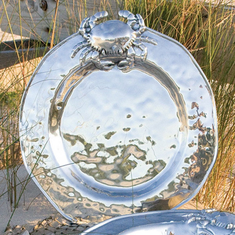 Beatriz Ball Ocean Crab Plate - Elegant Seafood Serving Dish for Dinner Parties, Beach Themed Events & Coastal Home Decor