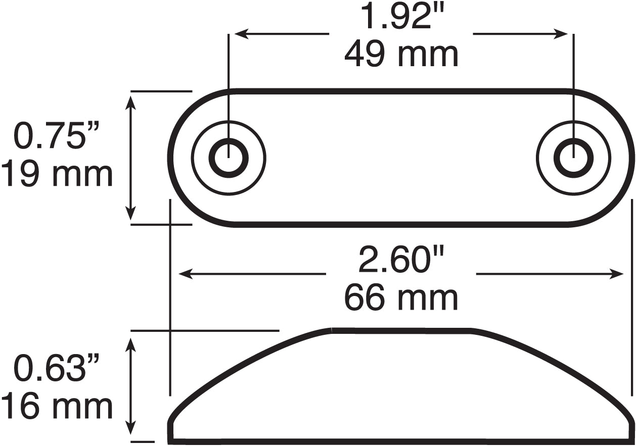 PM 168CA BT2 Amber with Clear Lens LED Mini Clearance Side Marker Light - Perfect for Trucks, Trailers, and Off-Road Vehicles