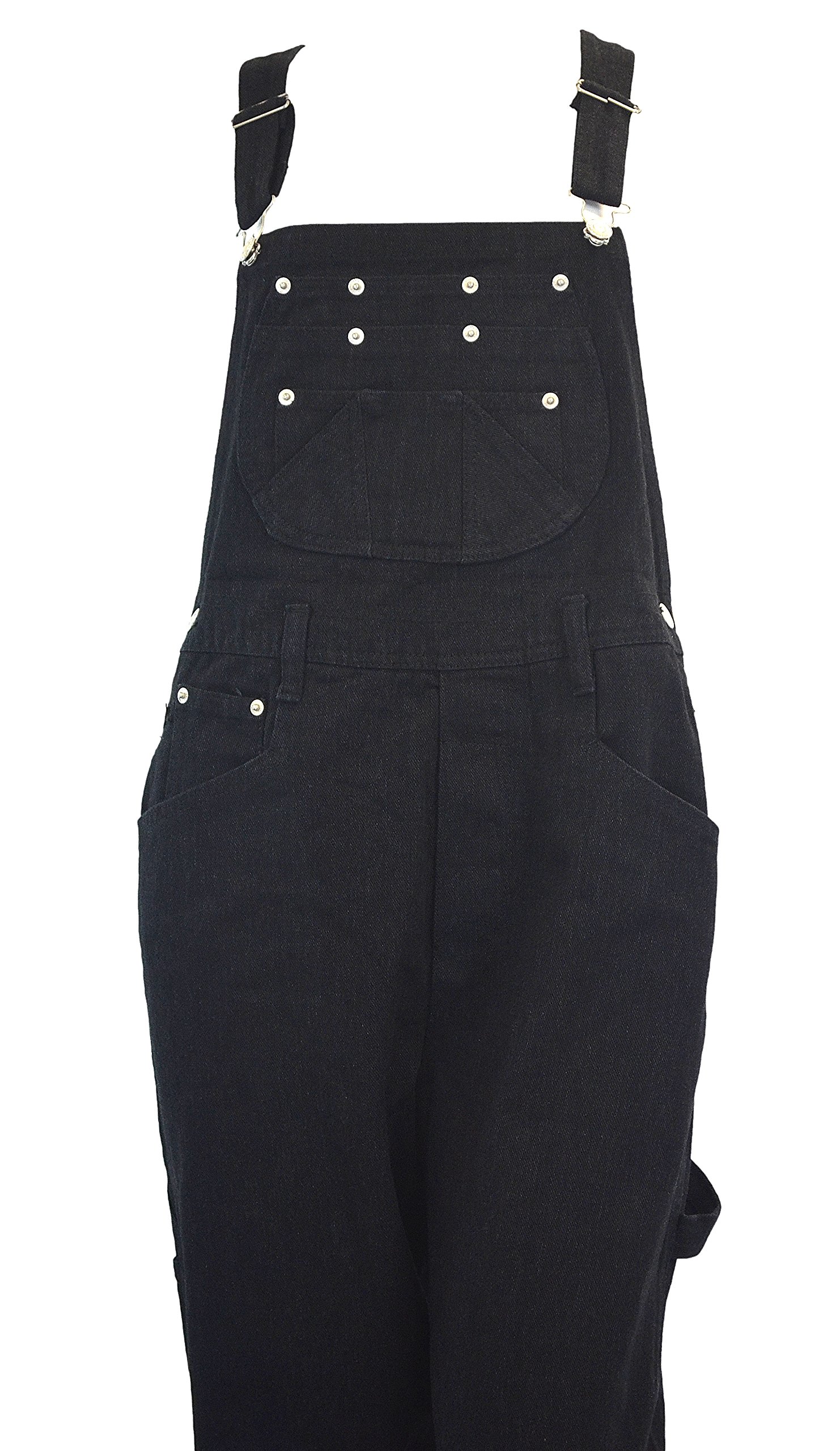 Eagle Blue Jeans Women's Black Denim Bib Overalls - X-Small Size for Casual Wear & Work Outfits | Comfortable Jumpsuit for Gardening, DIY Projects & Outdoor Activities