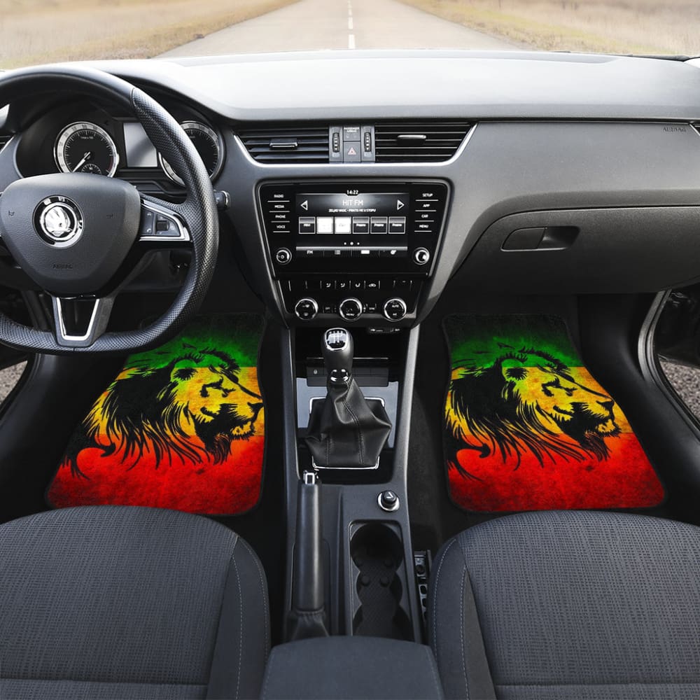 Reggae Rasta Lion Car Floor Mats - Custom Fit, Non-Slip, Durable All-Weather Protection - Perfect for Jeep, SUV, Truck & Car Accessories - Great Gift for Reggae Music Lovers & Rasta Fans