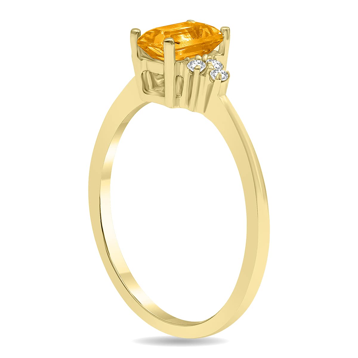 10K Yellow Gold Gemstone & Diamond Ring - Emerald, Sapphire, Blue Topaz, Amethyst | Elegant Jewelry for Women, Perfect for Engagement, Wedding, Anniversary & Special Occasions