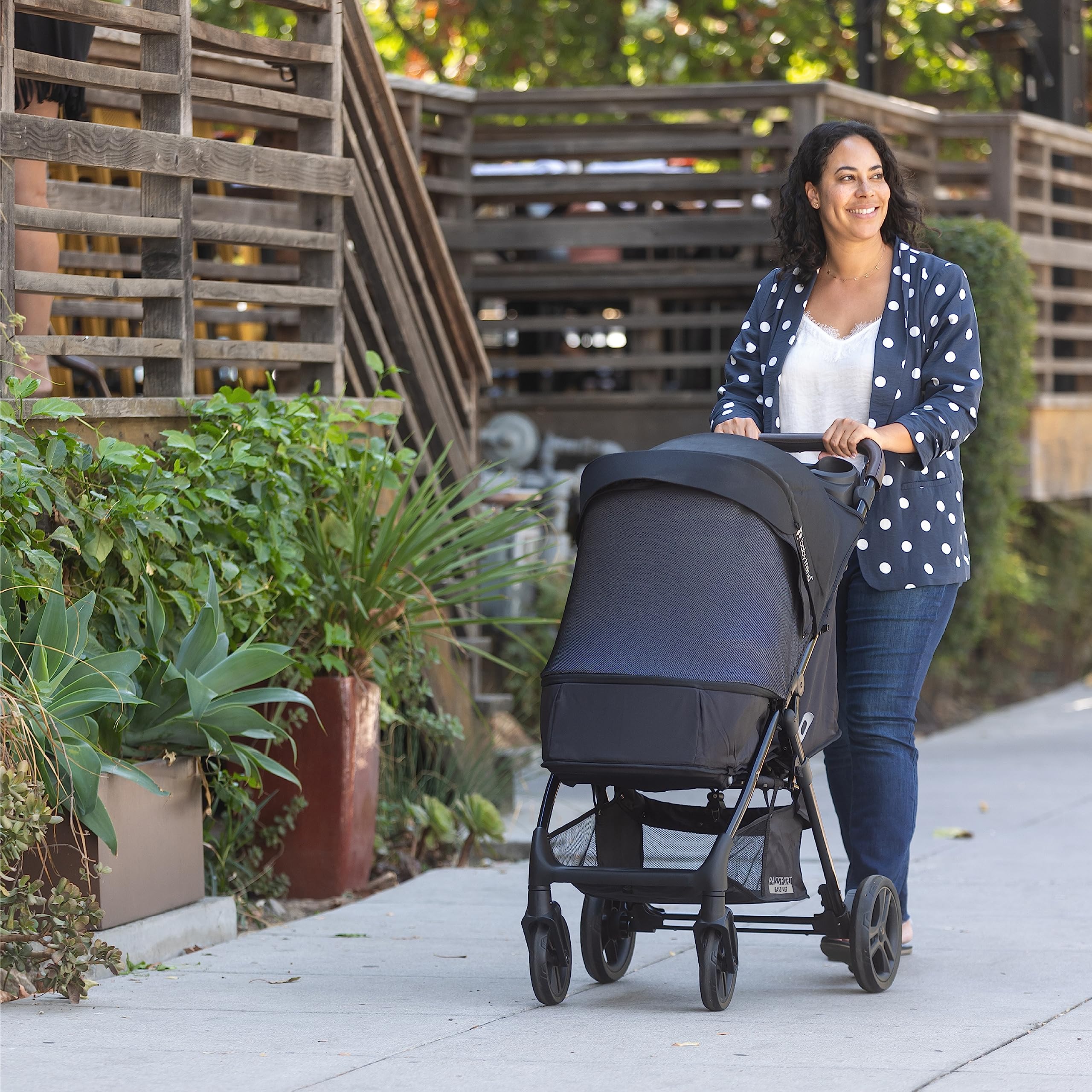 Baby Trend Passport DLX Travel System Stroller with EZ-Lift Plus Infant Car Seat - Uptown Black | Lightweight Compact Stroller for Newborns & Toddlers | Perfect for Air Travel, Shopping & Daily Walks
